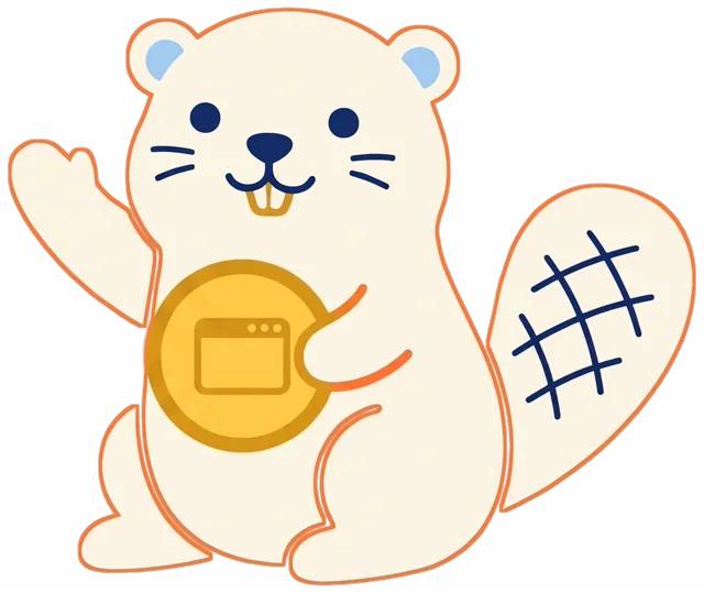 The bevr beaver waving